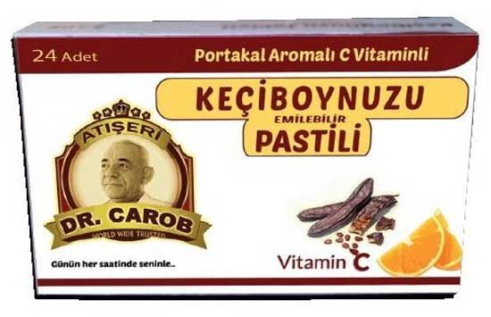 Dr Carob C Vitaminli Portakallı Pastil C Vitaminli